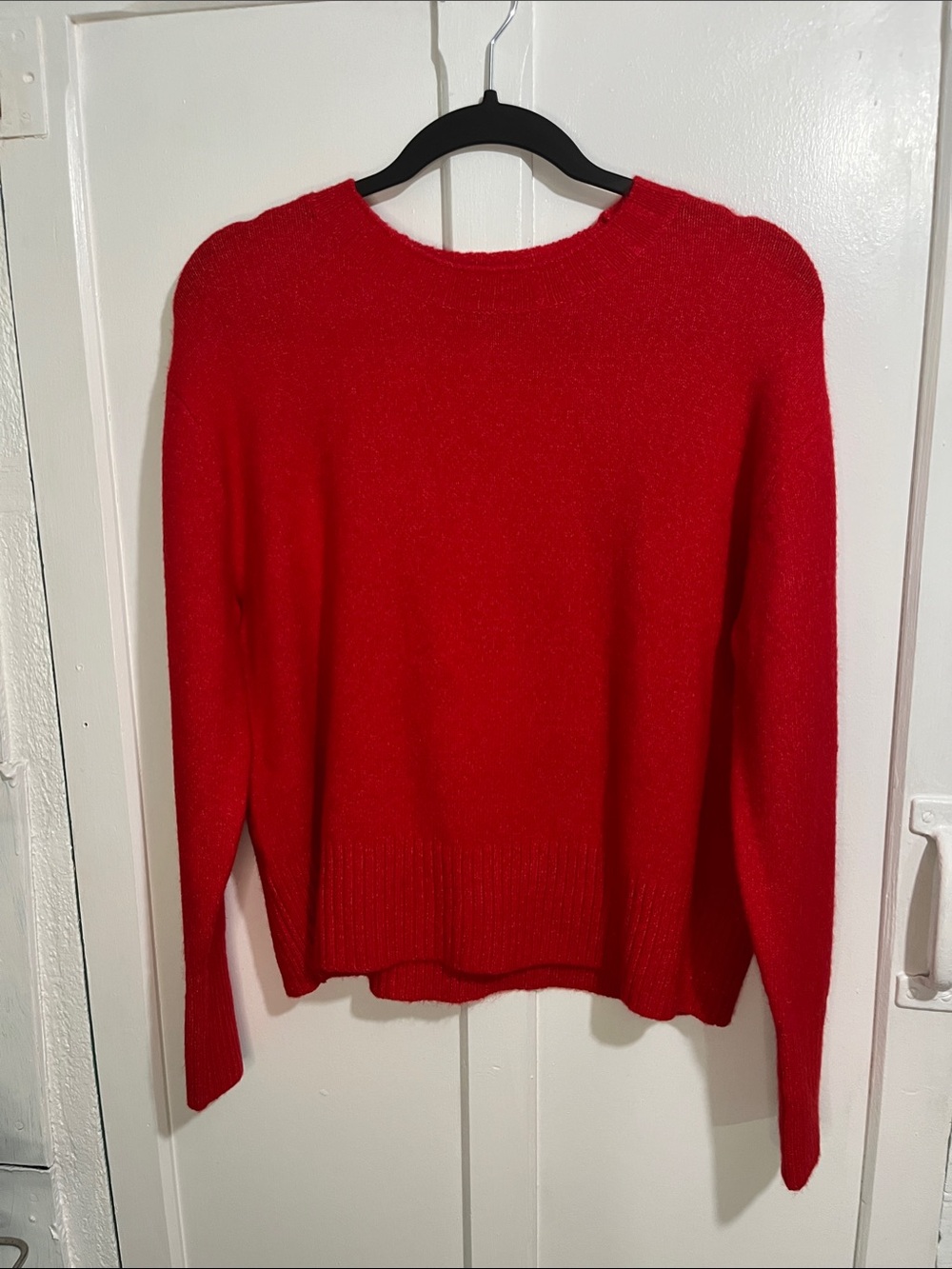 Ann Taylor Factory Bright Red Crewneck Sweater Small